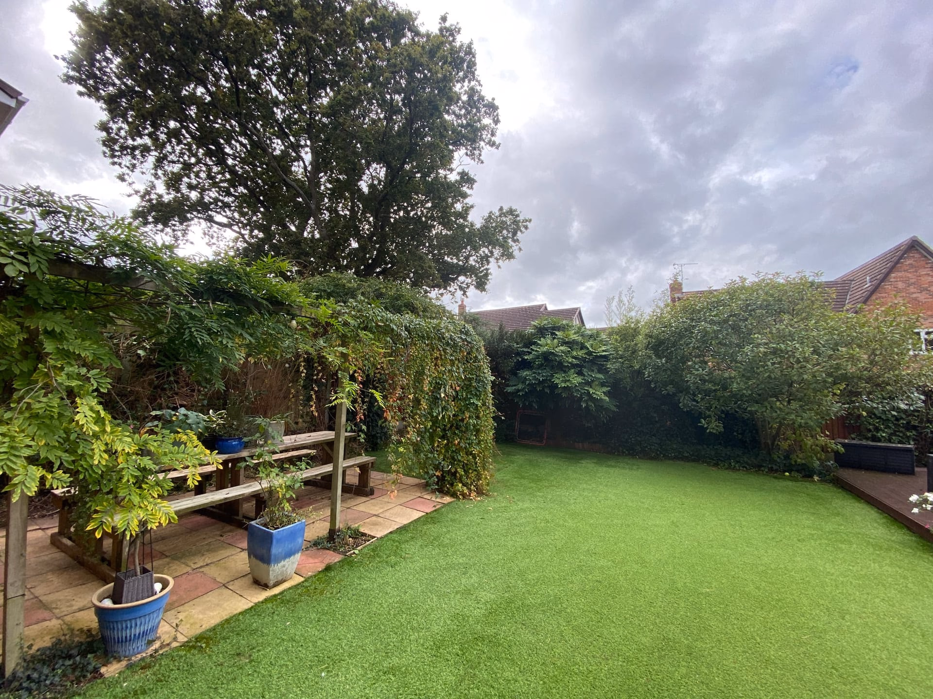 Established Wistaston garden after coordinated maintenance work